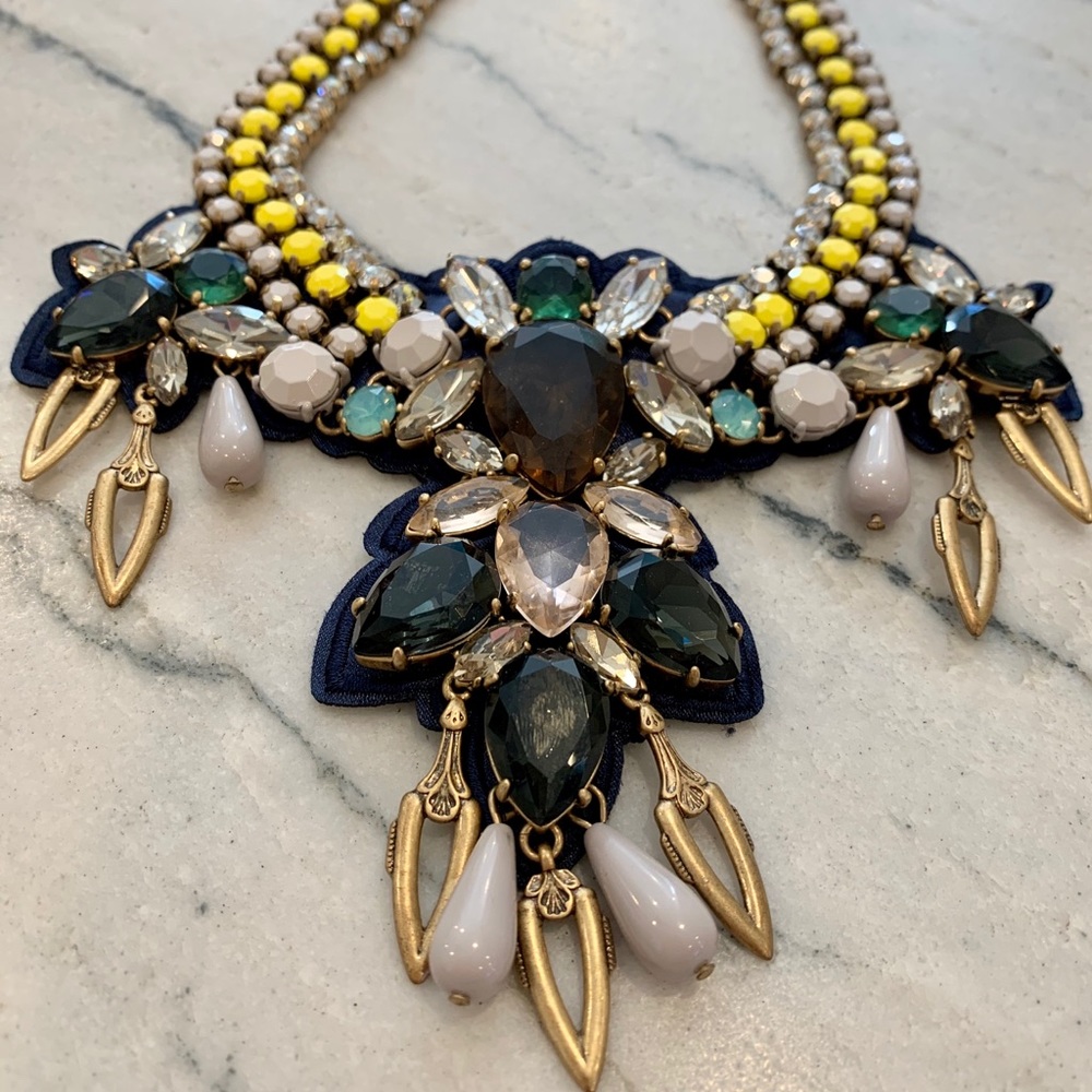 J.Crew Beaded And Crystal Statement Necklace - image 4